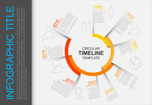 Sectioned Circle Timeline Infographic