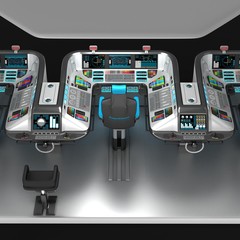 Ship modular equipment. Multipurpose control panel large-sized vessels. The foundation of the captain's bridge. © Oleg