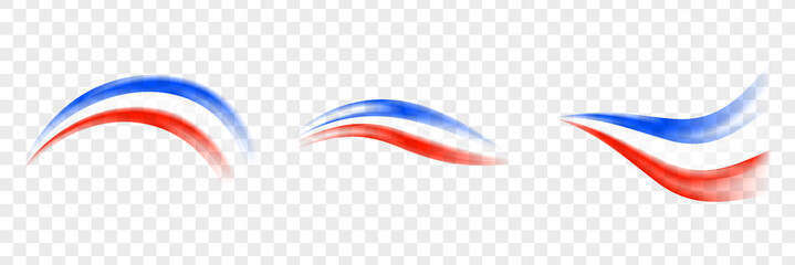 Abstract brush France flag - Transparent brush France flag. Set France flag.