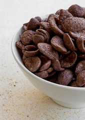 Sweet chocolate cereal flakes