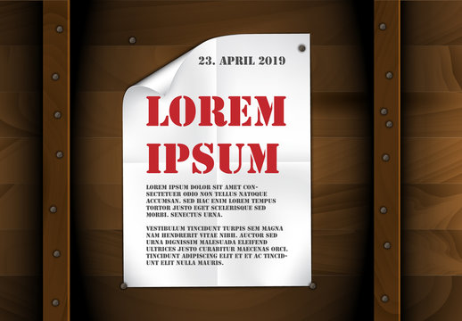 Stenciled Message on Wooden Plank Layout