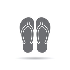 Flip flop sandals icon on a white background.