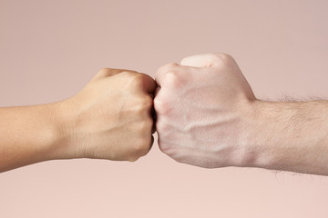Close-up of two fist
