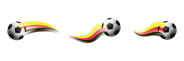 Abstract transparent brush Germany Flag with ball.