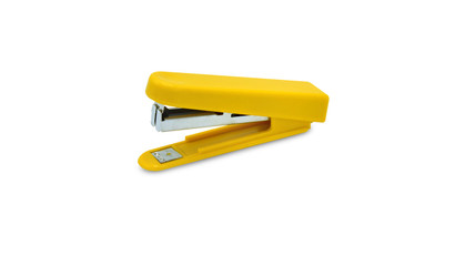 yellow stapler isolated on a white background