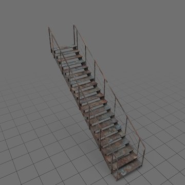 Rusty industrial staircase