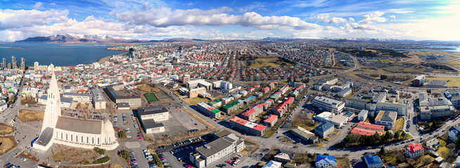 Aerial panorama of Reykjavik - 208441696