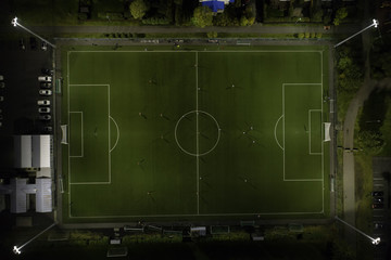 soccer field aerial - 208441847