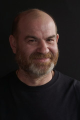 Fototapeta premium man on a black background