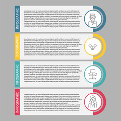 Set vector line icons in flat design business, finance and accounting with elements for mobile concepts and web apps