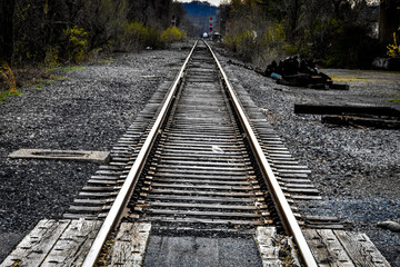 Fototapeta na wymiar Industrial Train Tracks