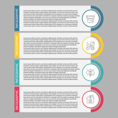 Fototapeta premium Set vector line icons in flat design business, finance and accounting with elements for mobile concepts and web apps