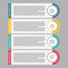 Set vector line icons in flat design business, finance and accounting with elements for mobile concepts and web apps