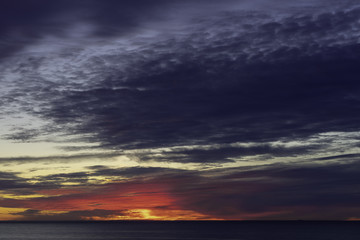 Amazing sunset and seascape