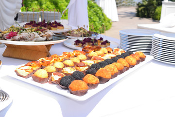 dish with arancini and other typical Sicilian snacks