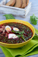 Russian cold beet soup  