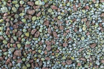 Composite mineral fertilizers. Background selective focus
