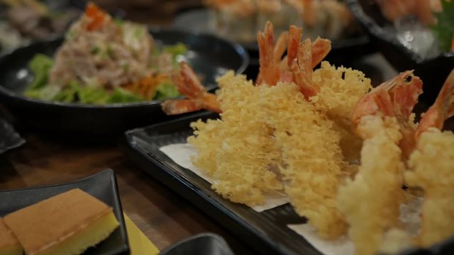 Ebi Tempura. Crunchy Deep fried shrimps in Japanese Cuisine style