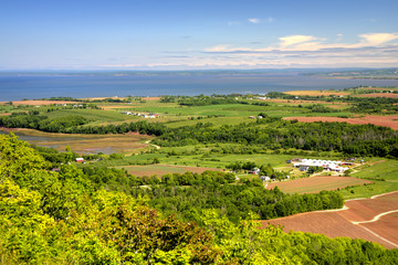 Farmland in a valley