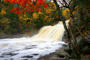 Fototapeta na wymiar Cape Breton waterfall colours