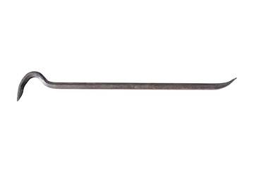 An old nailhead. Close-up. Isolated object on white background. Isolate.