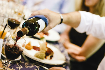 Obraz na płótnie Canvas Appetizers in a Mediterranean wedding, a single-bite snack