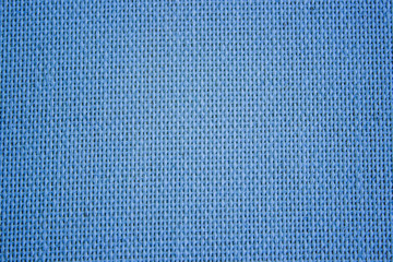 Blue fabric texture. Plain weave