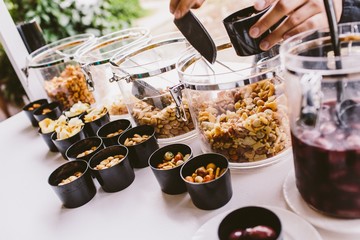 Appetizers in a Mediterranean wedding, a single-bite snack