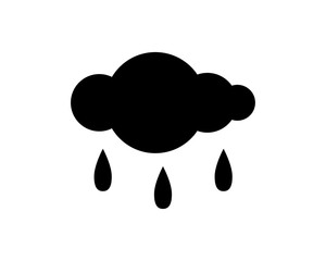 rain icon glyph style illustration design