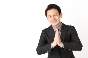 ビジネスマン　白バックイメージ