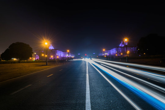 One Sided Light Trails, Raj Path