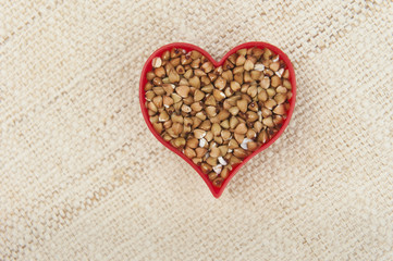 Buckwheat Heart on Canvas