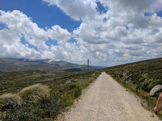 Fototapeta na wymiar Hiking path in mountains 