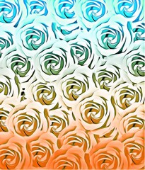 rose texture pattern abstract in blue orange