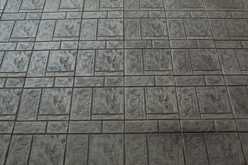 Cement street decoration painted pattern used as the background.