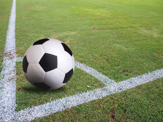 Corner of a football (soccer)
