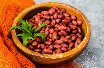 Vegetarian menu. Dishes from red beans