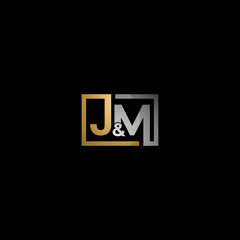Letter JM Square Creative Logo Design Template, JM Alphabet initial Letter square Monogram Icon Logo design vector illustration