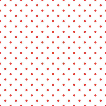 Red polka dot seamless pattern background