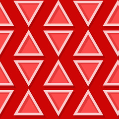 Seamless geometric pattern. Red 3d design
