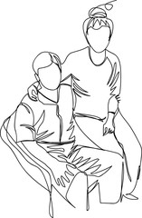 boy and girl. one line