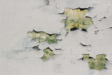 Old wall with peeling plaster. Background
