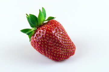 Isolated photo of a beautiful, large, juicy strawberry