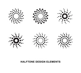 Circular halftone dots forms