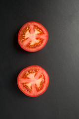 tomato black background