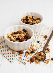 Homemade granola on a table