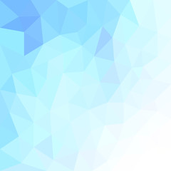 Polygonal space for your design for your amazing concept. Space for headline or product. Low Poly. Mesh of triangles. Blue texture.