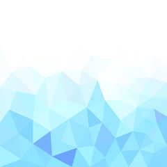 Polygonal space for your design for your amazing concept. Space for headline or product. Low Poly. Mesh of triangles. Blue texture.