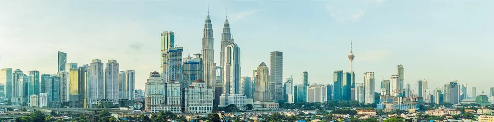 Fototapeten Panorama von Kuala Lumpur am Morgen © galitskaya