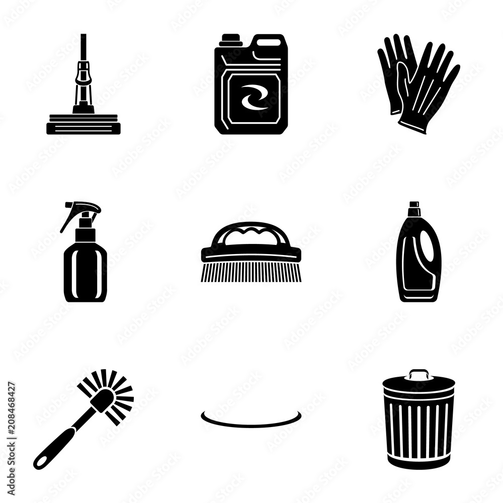 Poster sprawling icons set. simple set of 9 sprawling vector icons for web isolated on white background
